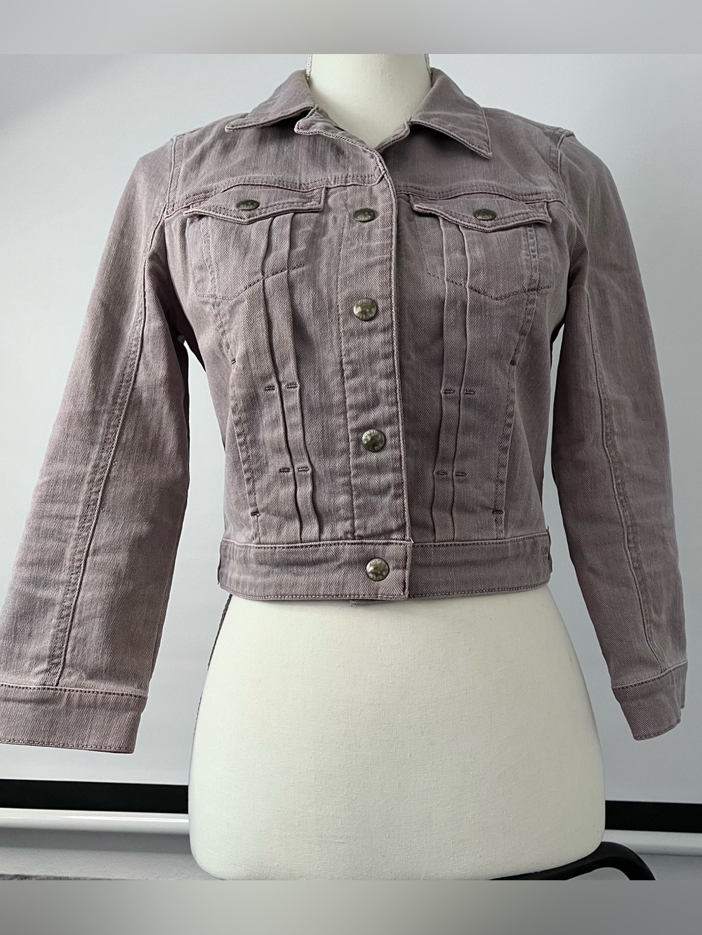 Guess Dusty Rose Cropped Trucker Jacket Size S/P